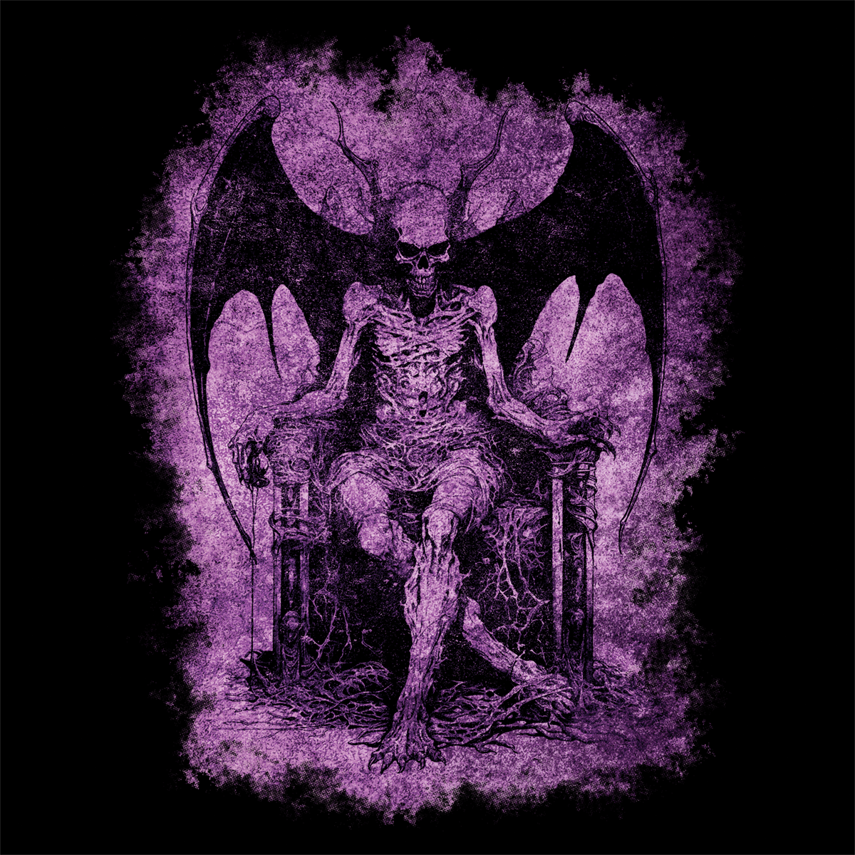 Mug Devil on his Throne in Hell in Purple