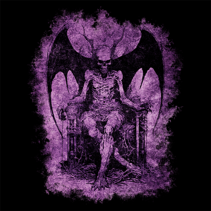 Girlie Hoodie Devil on his Throne in Purple