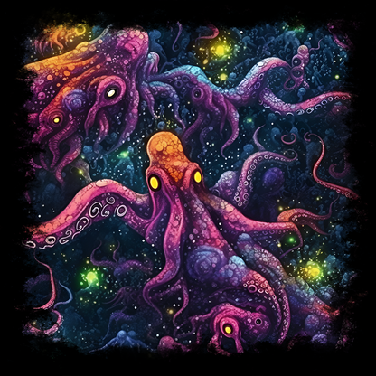 Dámská bruslařská sukně Purple Cosmic Tentacles