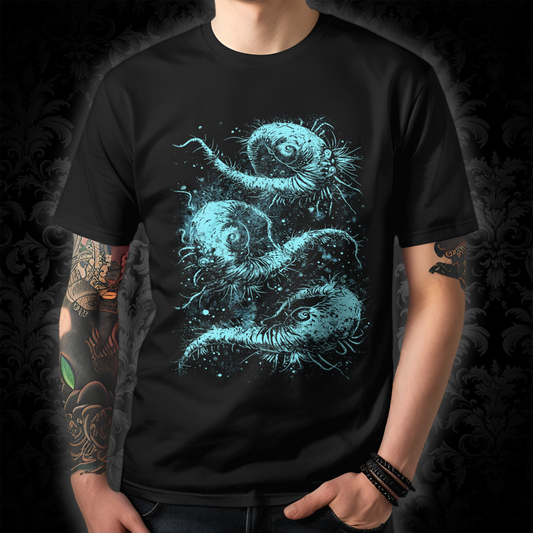 Unisex T-shirt Cosmic Worms in Blue