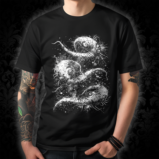 Unisex T-shirt Cosmic Worms in White