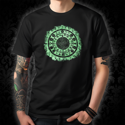 Unisex T-shirt Witchcraft Seal in Green