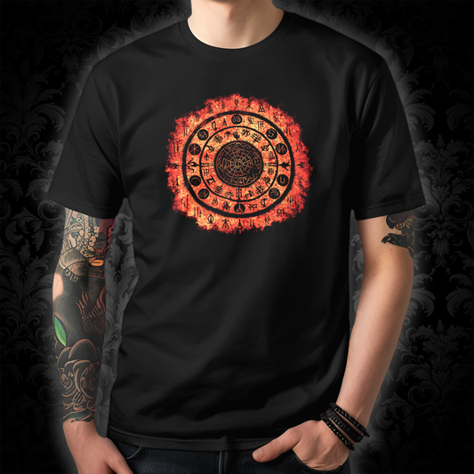 Unisex T-shirt Witchcraft Seal in Orange