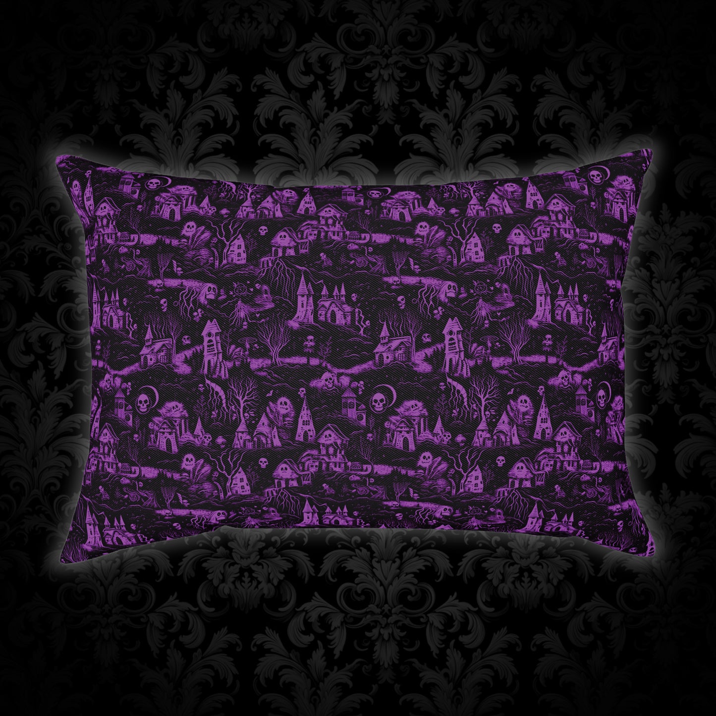 Cushions Spooky Ghosts in Purple - Frogos Design