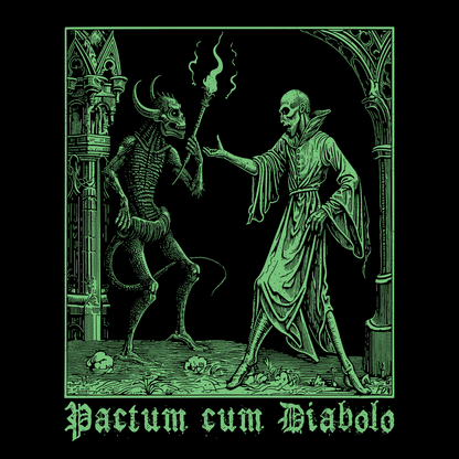 Unisex tričko Pactum cum Diabolo v zelené