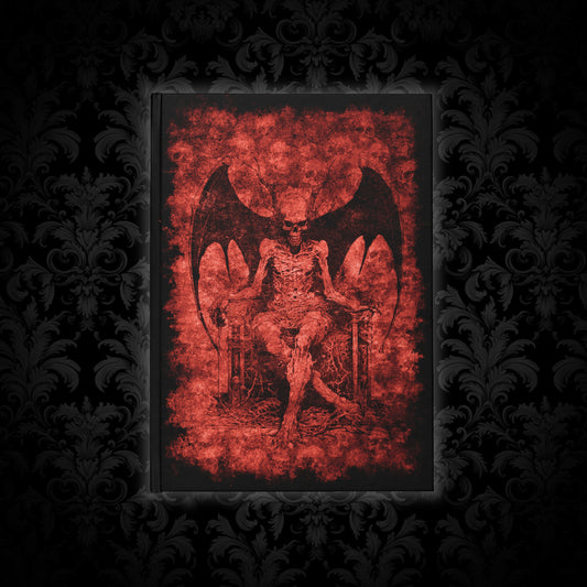 Hardcover Journal A5 Devil on his Throne in Red - Frogos Design