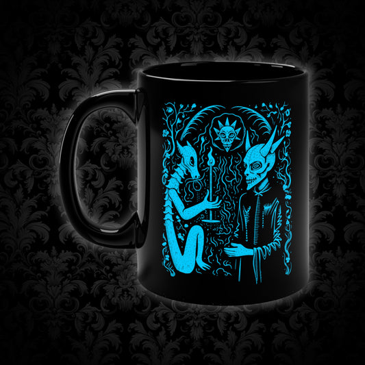 Mug Devil Pact with the Devil in Blue - Frogos Design