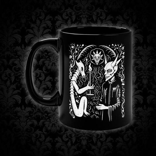 Mug Devil Pact with the Devil in White - Frogos Design