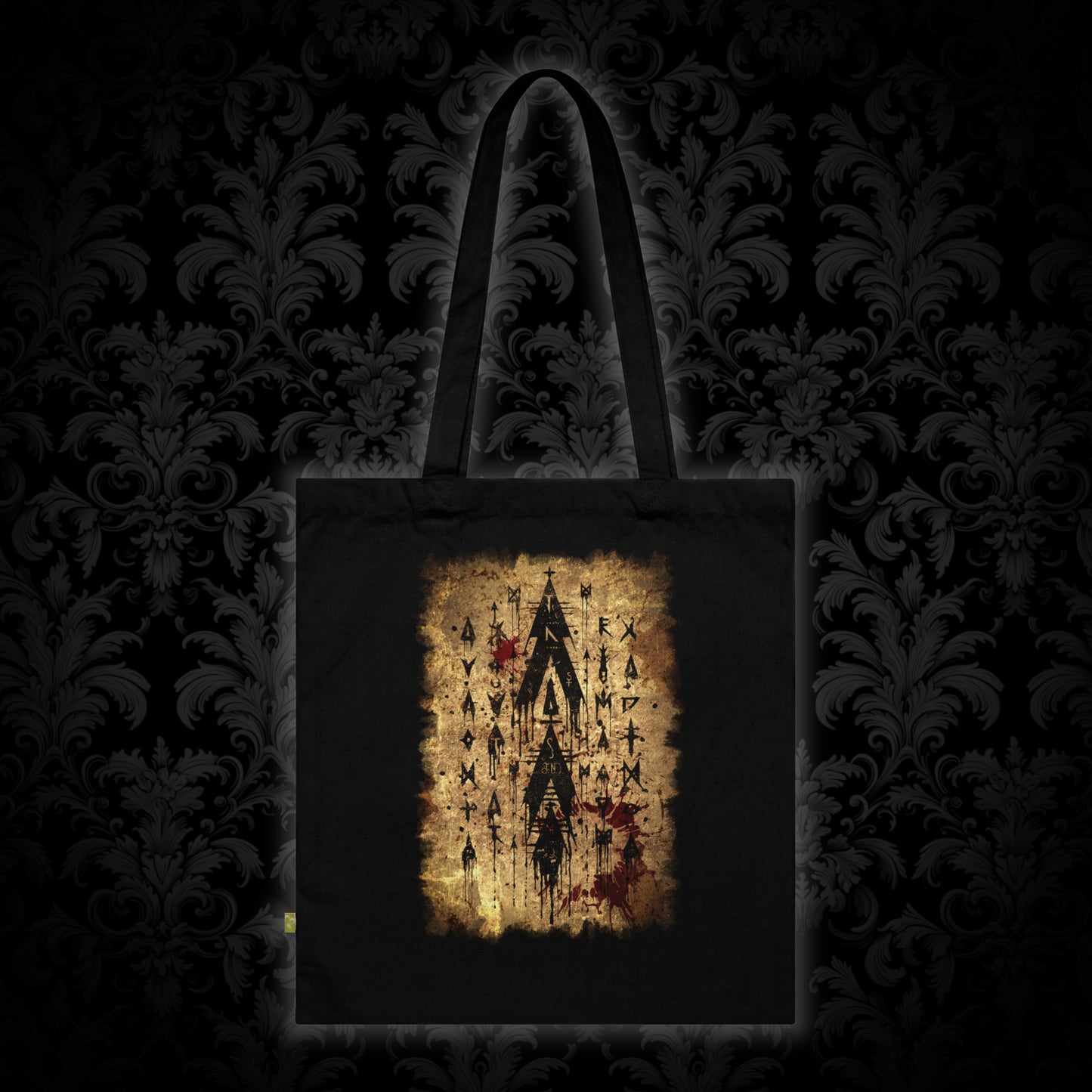 Tote Bag Scroll of Dark Arts Symbol - Frogos Design