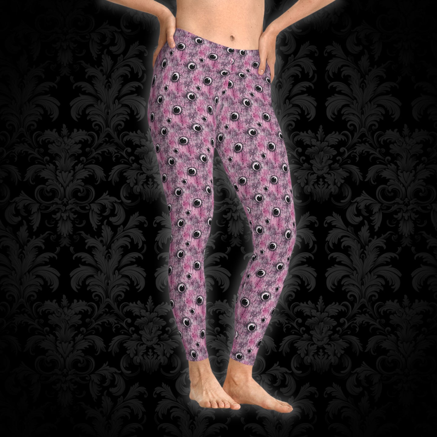 Women`s Leggings Creepy Pinky Eyes - Frogos Design